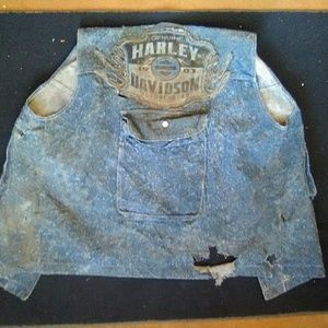 Vintage Harley Davidson Vest; Barn Find